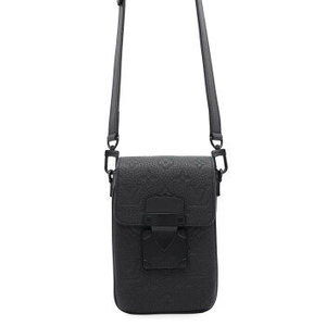 Louis Vuitton Taurillon Lock Vertical Wearable Wallet Shoulder Bag Black